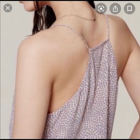 ⭐️HP Loft pink peplum racer back tank - Picture 2 of 5